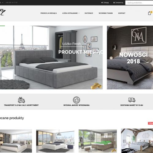 Eleganckie łóżko tapicerowane