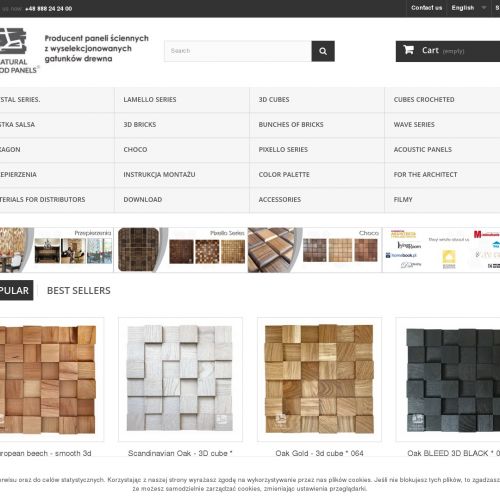 Kaseton drewniany ścienny