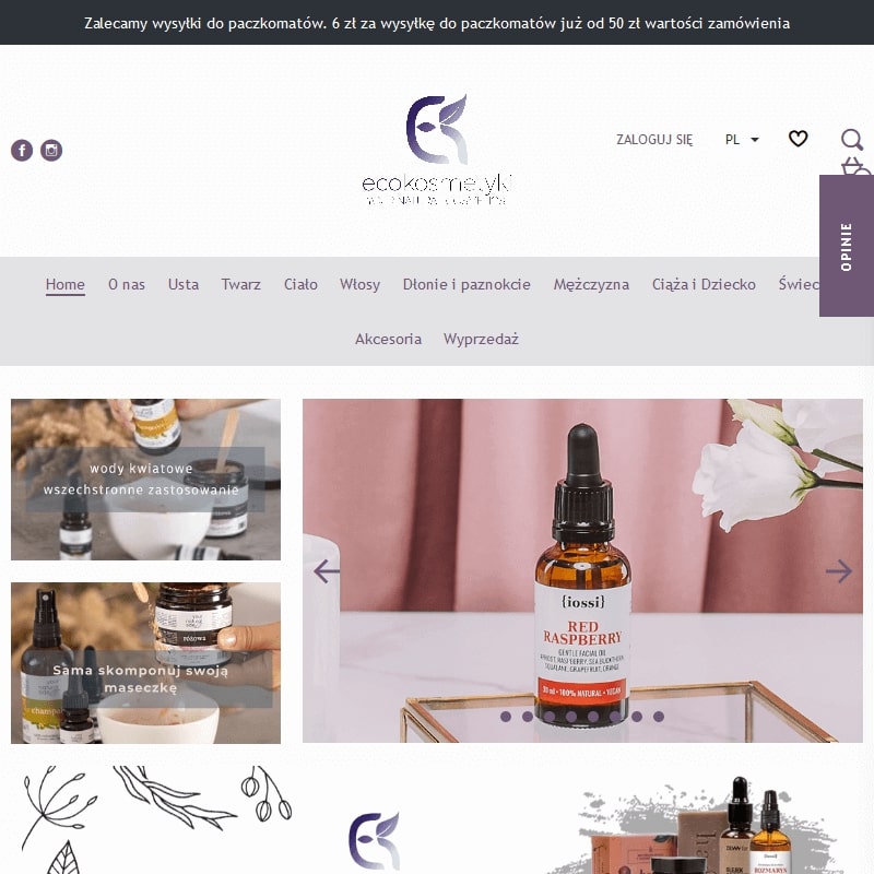 Sklep z kosmetykami organicznymi