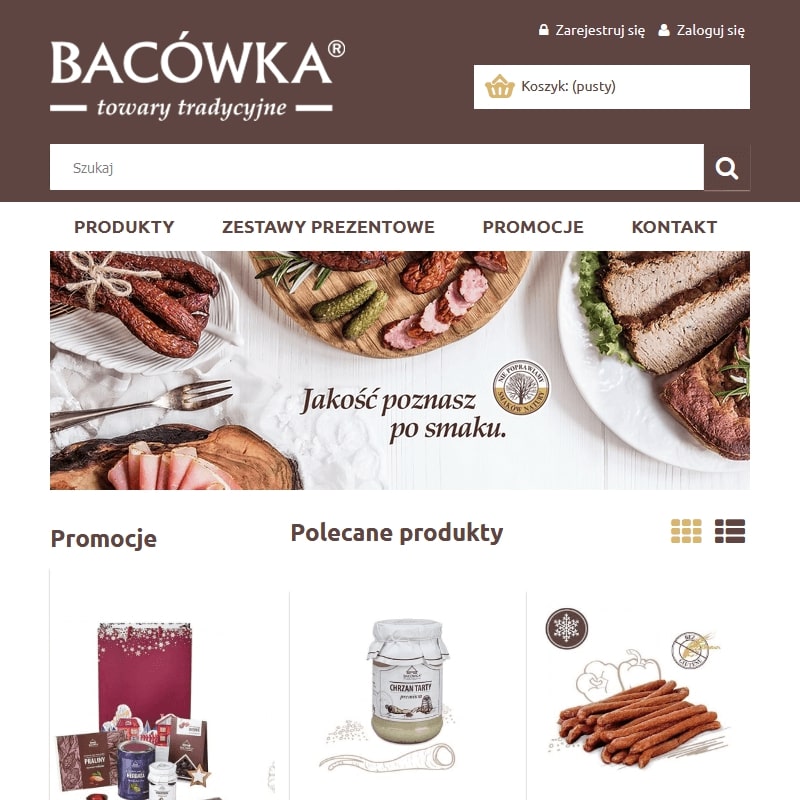 Sklep z wędlinami swojskimi