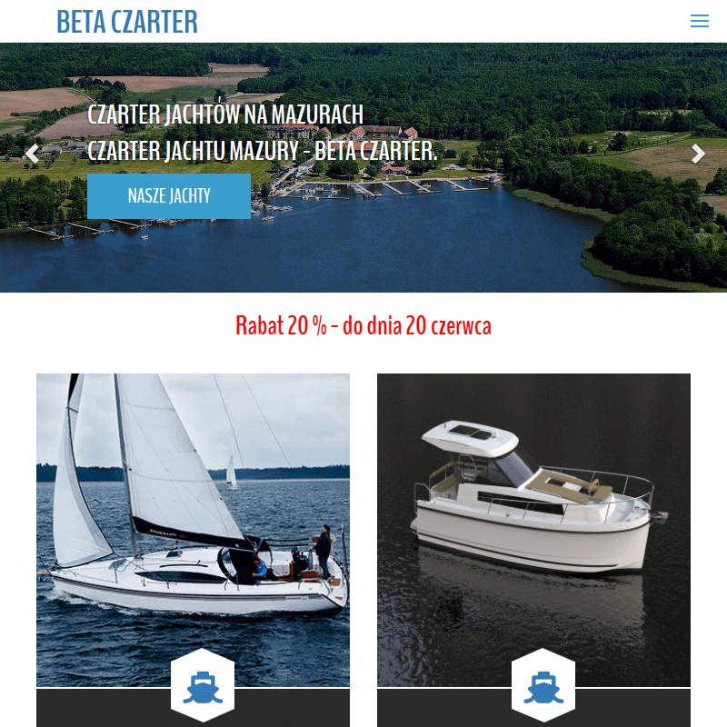 Wynajęcie jachtu - Mazury