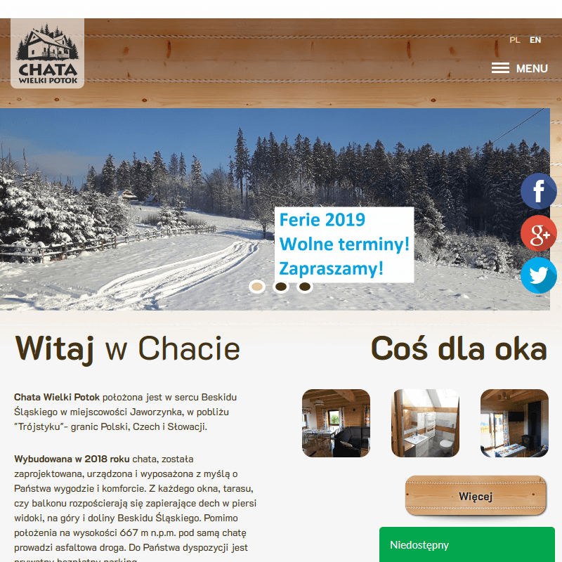 Wynajem domku - Jaworzynka