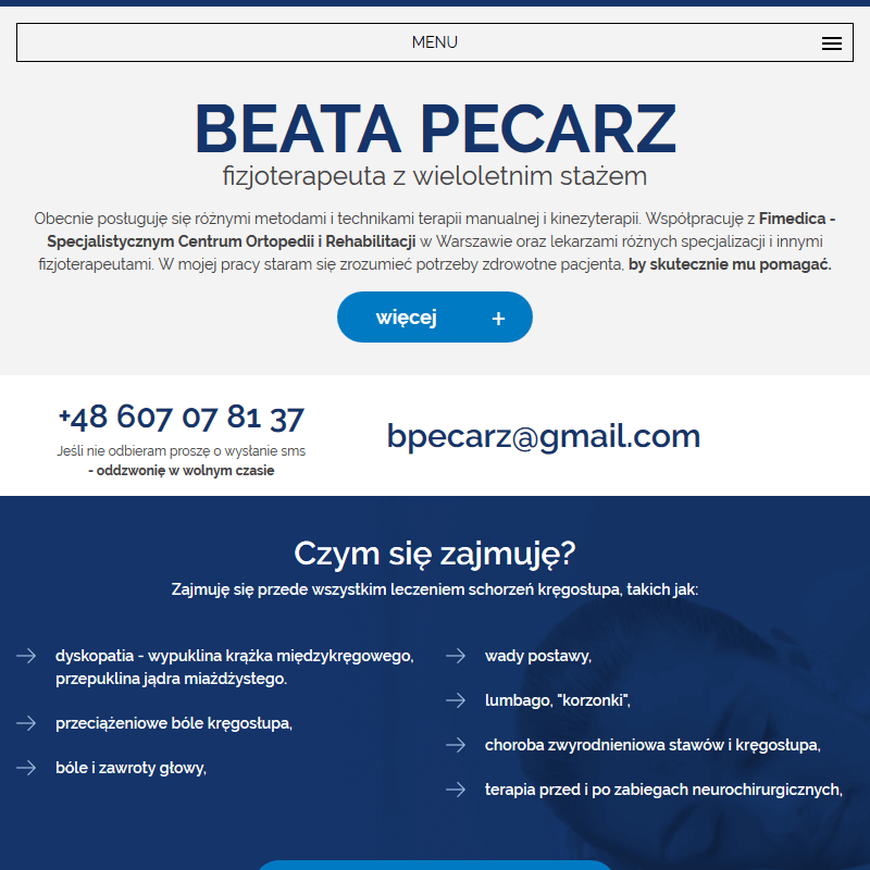 Terapia kręgosłupa - Warszawa