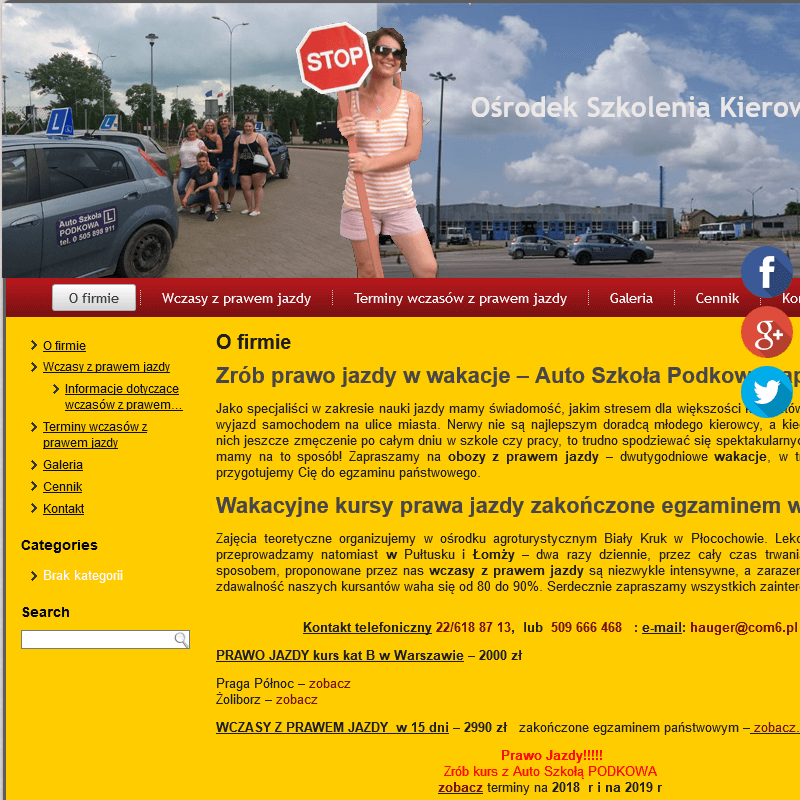 Wakacje z prawem jazdy w Łomży