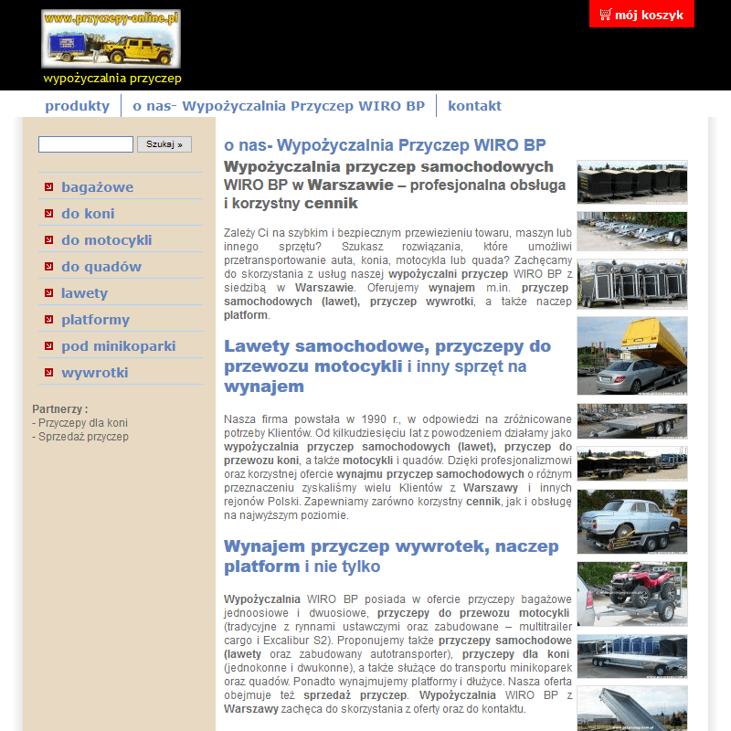 Wypożyczalnia lawety - Warszawa