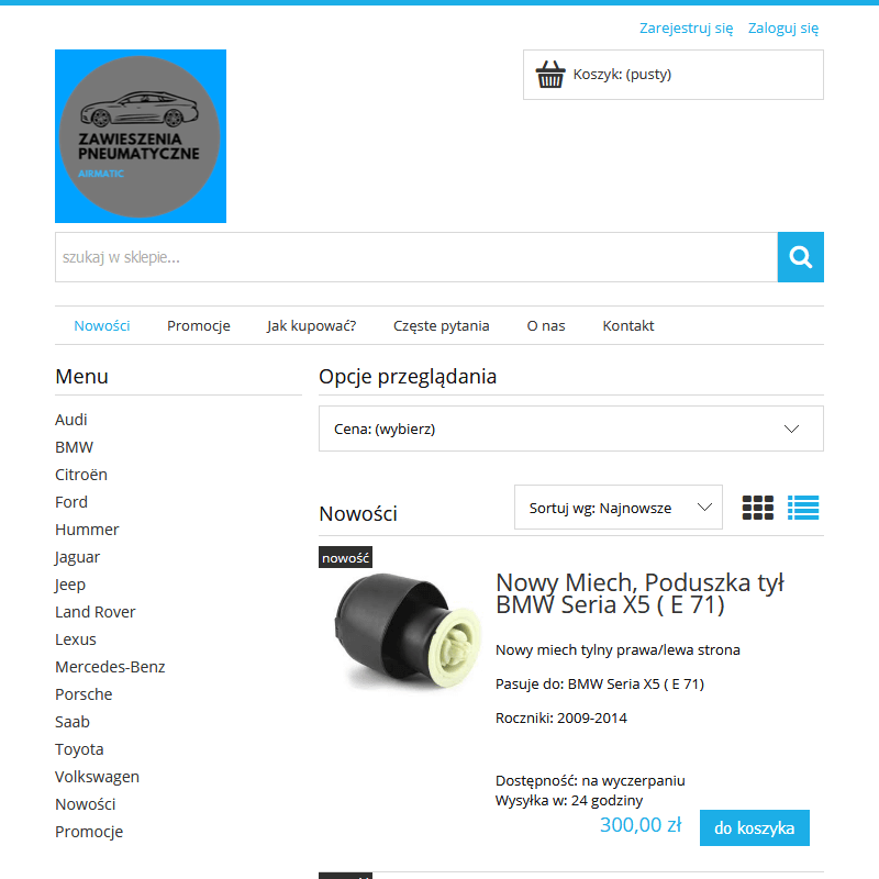 Kompresor zawieszenia do Mercedesa